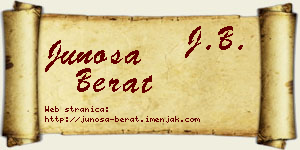 Junoša Berat vizit kartica